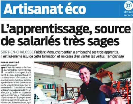 Article de presse Sud Ouest - GM Charpentes