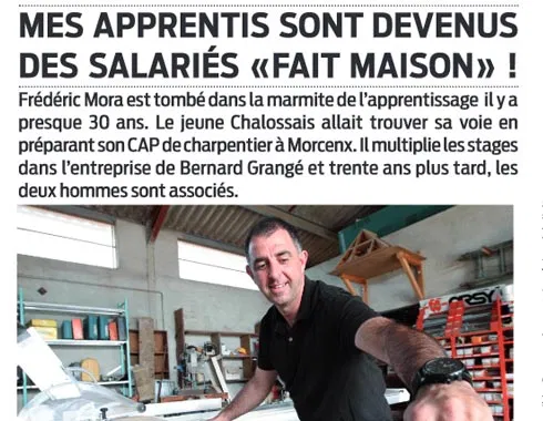 Article de presse Observatoire régional de l'Alternance - Gm Charpentes