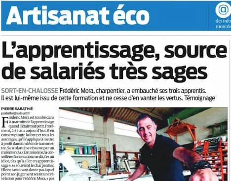Article de presse Sud Ouest - GM Charpentes