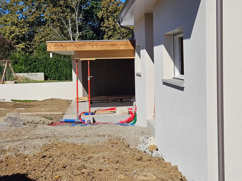 Charpente et couverture neuves réalisées à Idron (64)